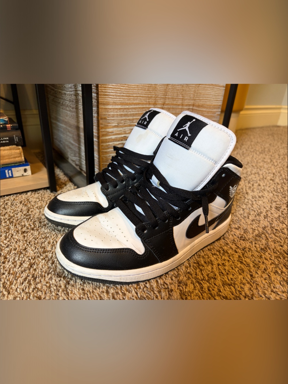 Air Jordan I Men's Black and White High-Top Sneakers